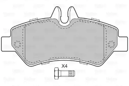 Комплект тормозных колодок, дисковый тормоз VALEO купить