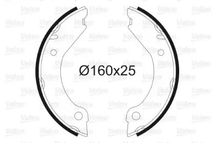 Комплект тормозных колодок, стояночная тормозная система VALEO купить