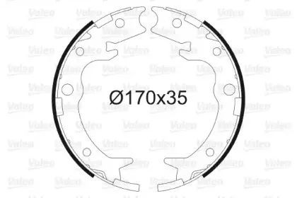 Комплект тормозных колодок, стояночная тормозная система VALEO купить