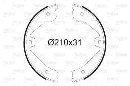 Комплект тормозных колодок, стояночная тормозная система VALEO купить
