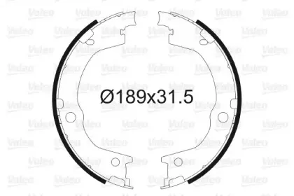 Комплект тормозных колодок, стояночная тормозная система VALEO купить