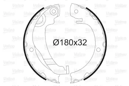 Комплект тормозных колодок, стояночная тормозная система VALEO купить