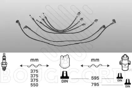Комплект проводов зажигания BOUGICORD купить
