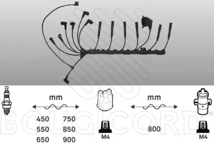 Комплект проводов зажигания BOUGICORD купить