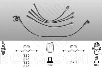 Комплект проводов зажигания BOUGICORD купить