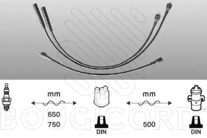 Комплект проводов зажигания BOUGICORD купить