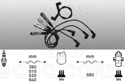 Комплект проводов зажигания BOUGICORD купить