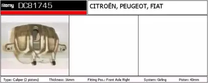 Тормозной суппорт REMY купить