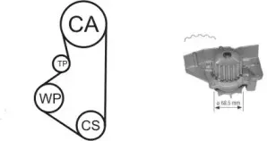 Водяной насос + комплект зубчатого ремня AIRTEX купить