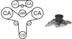Водяной насос + комплект зубчатого ремня AIRTEX купить