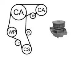 WPK-199003 Насос охолоджуючої рідини + комплект зубчатого ременя AIRTEX купить