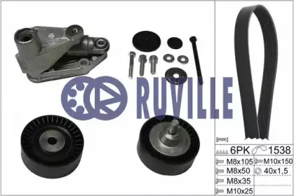 Поликлиновой ременный комплект RUVILLE купить