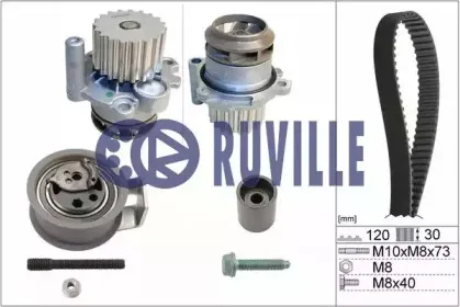 Водяной насос + комплект зубчатого ремня RUVILLE купить