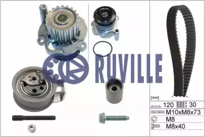 Водяной насос + комплект зубчатого ремня RUVILLE купить