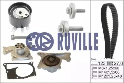 Водяной насос + комплект зубчатого ремня RUVILLE купить