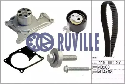 Водяной насос + комплект зубчатого ремня RUVILLE купить