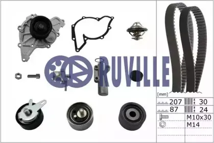 Водяной насос + комплект зубчатого ремня RUVILLE купить