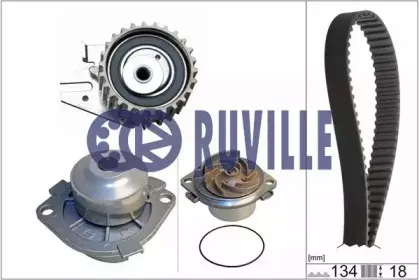 Водяной насос + комплект зубчатого ремня RUVILLE купить