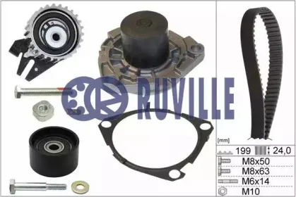 Водяной насос + комплект зубчатого ремня RUVILLE купить