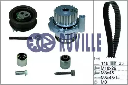 Водяной насос + комплект зубчатого ремня RUVILLE купить