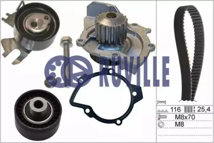 Водяной насос + комплект зубчатого ремня RUVILLE купить