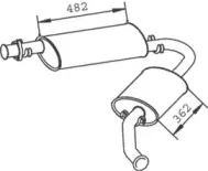 Средний / конечный глушитель ОГ DINEX купить