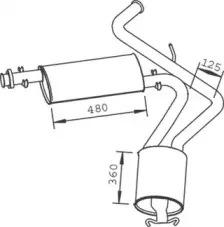 Средний / конечный глушитель ОГ DINEX купить