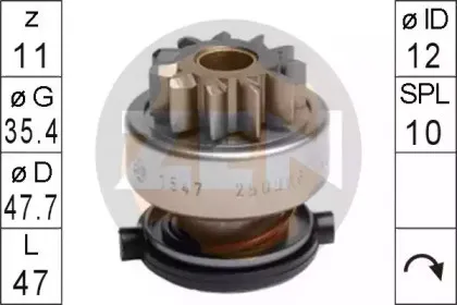 Привод с механизмом свободного хода, стартер ERA купить