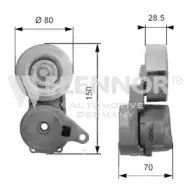 Натяжной ролик, поликлиновойремень FLENNOR купить