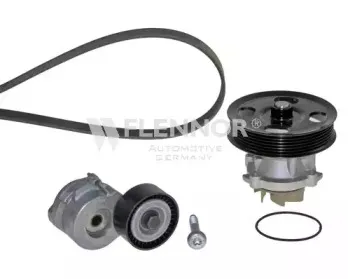 Водяной насос + комплект ручейковых ремней FLENNOR купить