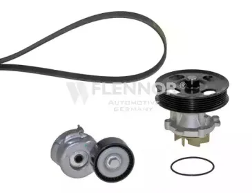 Водяной насос + комплект ручейковых ремней FLENNOR купить