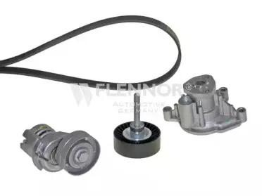 Водяной насос + комплект ручейковых ремней FLENNOR купить
