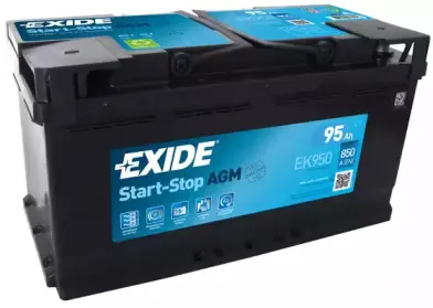 Акумулятор AGM (Start-Stop) 95Ah/850A(- +)EUR(L353 W175 H168 Th190 ) EXIDE купить
