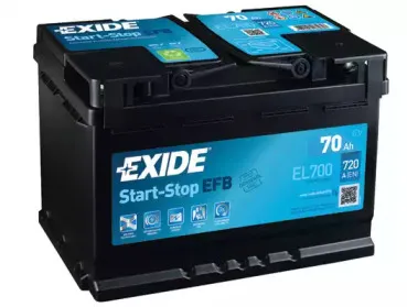 Аккумулятор exide start-stop efb 12v 70ah 760a EXIDE купить