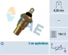 Датчик, температура охлаждающей жидкости FAE купить