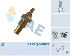 Датчик, температура охлаждающей жидкости FAE купить
