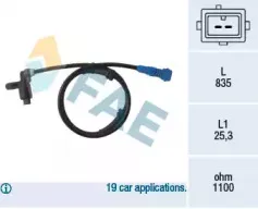 Датчик, частота вращения колеса FAE купить