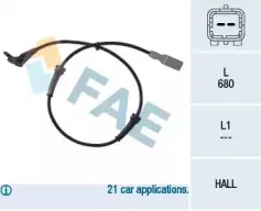 Датчик, частота вращения колеса FAE купить