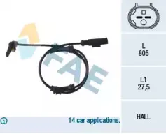 Датчик, частота вращения колеса FAE купить