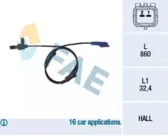 Датчик, частота вращения колеса FAE купить