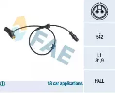 Датчик, частота вращения колеса FAE купить