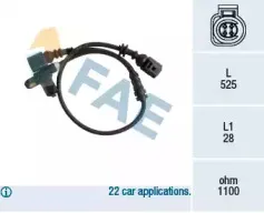 Датчик, частота вращения колеса FAE купить