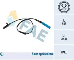 Датчик, частота вращения колеса FAE купить