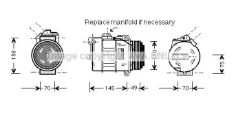 Компрессор, кондиционер AVA QUALITY COOLING купить
