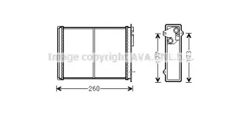 Теплообменник, отопление салона AVA QUALITY COOLING купить