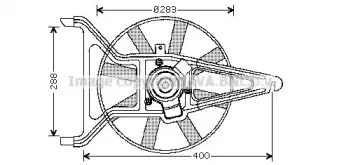 Вентилятор, охлаждение двигателя AVA QUALITY COOLING купить