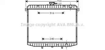 Радиатор, охлаждение двигателя AVA QUALITY COOLING купить