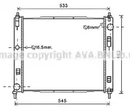 Радиатор, охлаждение двигателя AVA QUALITY COOLING купить