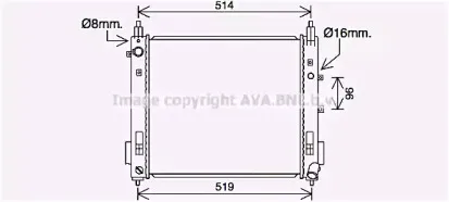 Радиатор, охлаждение двигателя AVA QUALITY COOLING купить