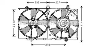Вентилятор, охлаждение двигателя AVA QUALITY COOLING купить